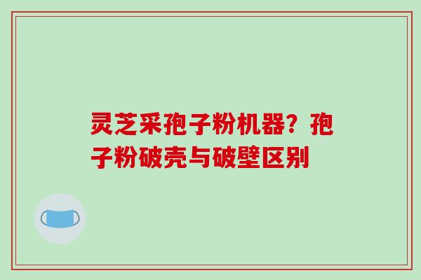 灵芝采孢子粉机器?孢子粉破壳与破壁区别