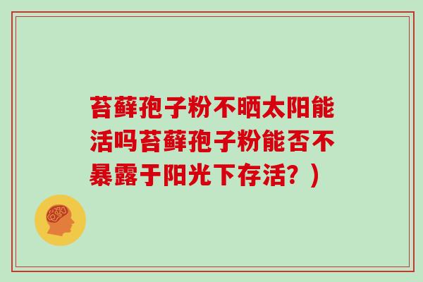 苔藓孢子粉不晒太阳能活吗苔藓孢子粉能否不暴露于阳光下存活？)