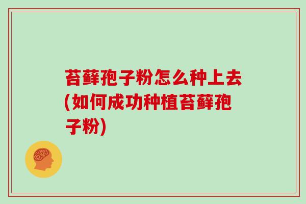 苔藓孢子粉怎么种上去(如何成功种植苔藓孢子粉)