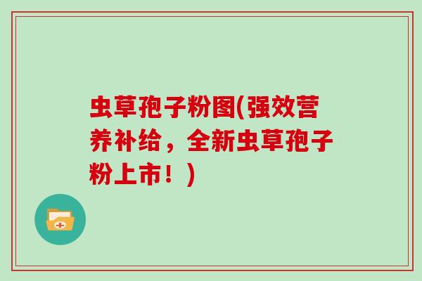 虫草孢子粉图(强效营养补给,全新虫草孢子粉上市!)