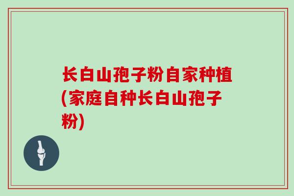 长白山孢子粉自家种植(家庭自种长白山孢子粉)