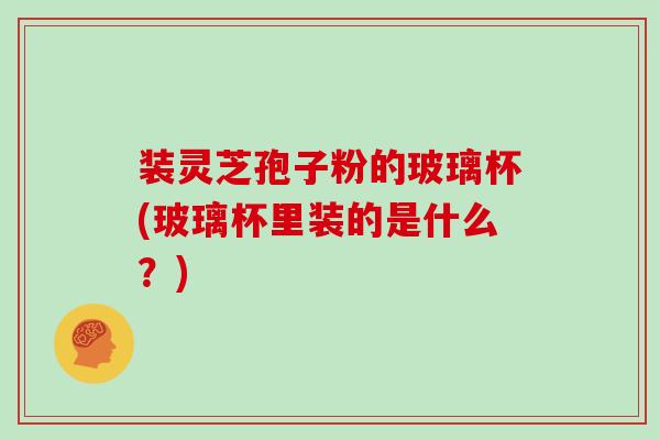 装灵芝孢子粉的玻璃杯(玻璃杯里装的是什么?)