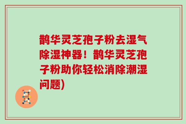 鹊华灵芝孢子粉去湿气除湿神器!鹊华灵芝孢子粉助你轻松消除潮湿问题)