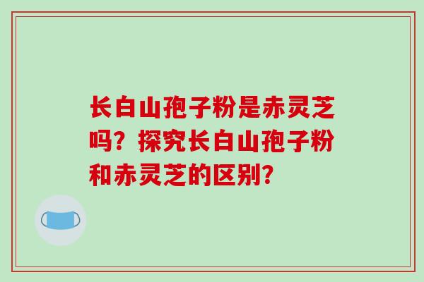 长白山孢子粉是赤灵芝吗?探究长白山孢子粉和赤灵芝的区别?