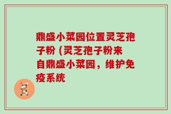 鼎盛小菜园位置灵芝孢子粉 (灵芝孢子粉来自鼎盛小菜园，维护免疫系统