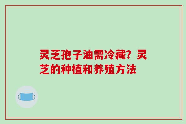 灵芝孢子油需冷藏？灵芝的种植和养殖方法