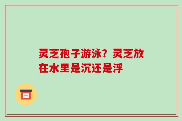 灵芝孢子游泳?灵芝放在水里是沉还是浮