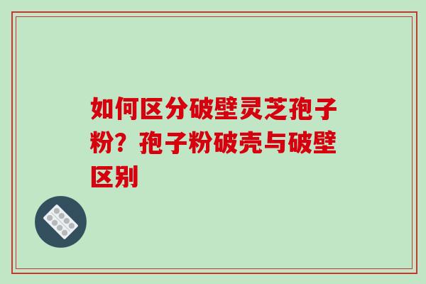 如何区分破壁灵芝孢子粉？孢子粉破壳与破壁区别