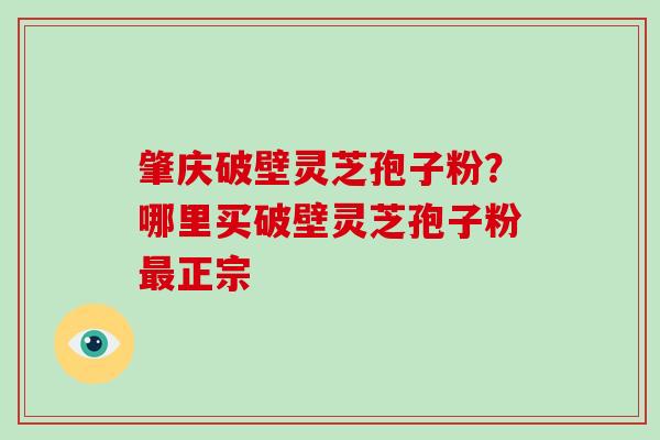 肇庆破壁灵芝孢子粉?哪里买破壁灵芝孢子粉最正宗