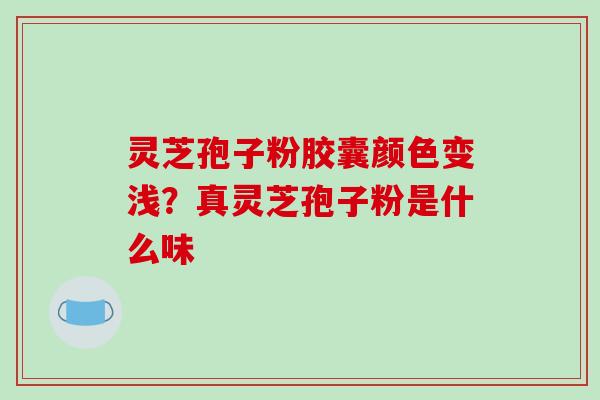 灵芝孢子粉胶囊颜色变浅?真灵芝孢子粉是什么味