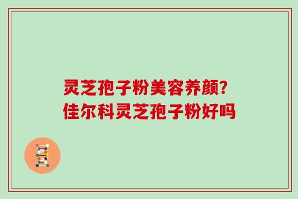 灵芝孢子粉美容养颜?佳尔科灵芝孢子粉好吗