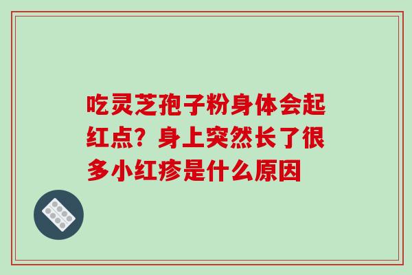 吃灵芝孢子粉身体会起红点？身上突然长了很多小红疹是什么原因