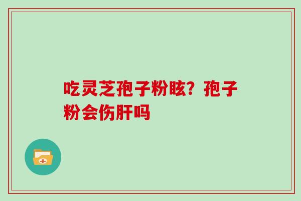 吃灵芝孢子粉眩?孢子粉会伤肝吗