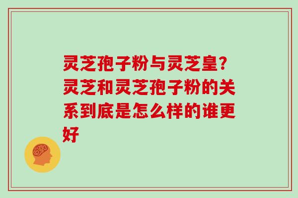 灵芝孢子粉与灵芝皇?灵芝和灵芝孢子粉的关系到底是怎么样的谁更好