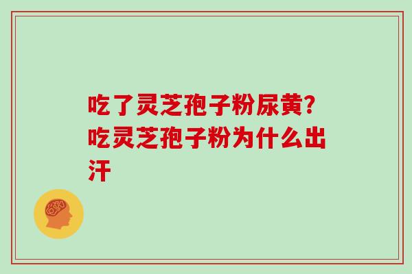 吃了灵芝孢子粉尿黄?吃灵芝孢子粉为什么出汗