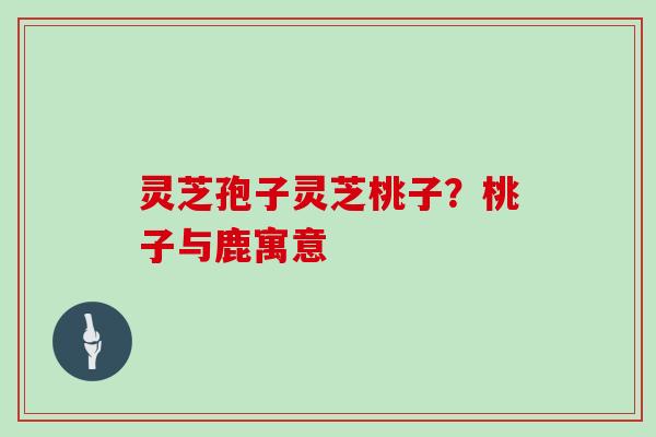 灵芝孢子灵芝桃子?桃子与鹿寓意