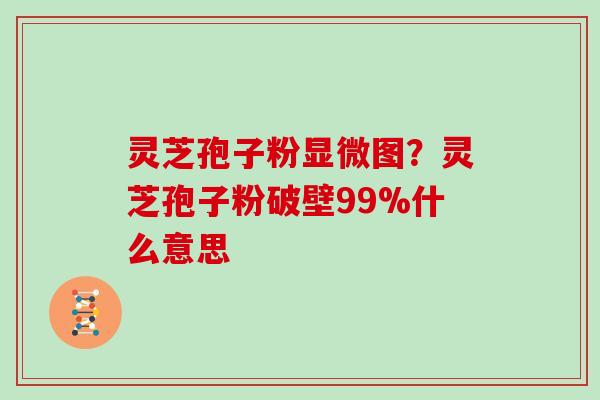 灵芝孢子粉显微图?灵芝孢子粉破壁99%什么意思