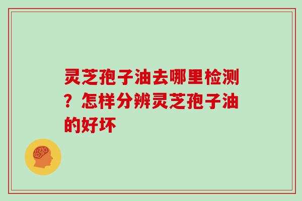 灵芝孢子油去哪里检测?怎样分辨灵芝孢子油的好坏