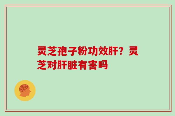 灵芝孢子粉功效肝？灵芝对肝脏有害吗