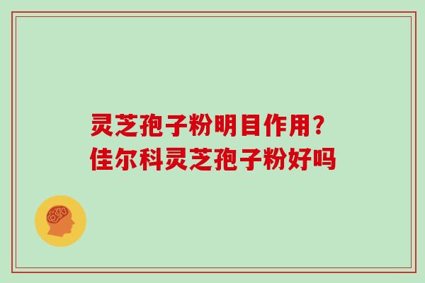 灵芝孢子粉明目作用？佳尔科灵芝孢子粉好吗