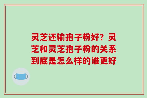 灵芝还输孢子粉好?灵芝和灵芝孢子粉的关系到底是怎么样的谁更好