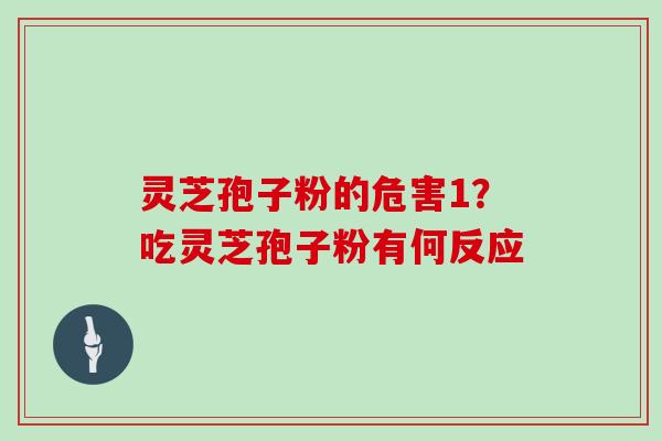 灵芝孢子粉的危害1？吃灵芝孢子粉有何反应