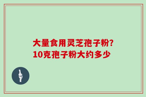 大量食用灵芝孢子粉?10克孢子粉大约多少