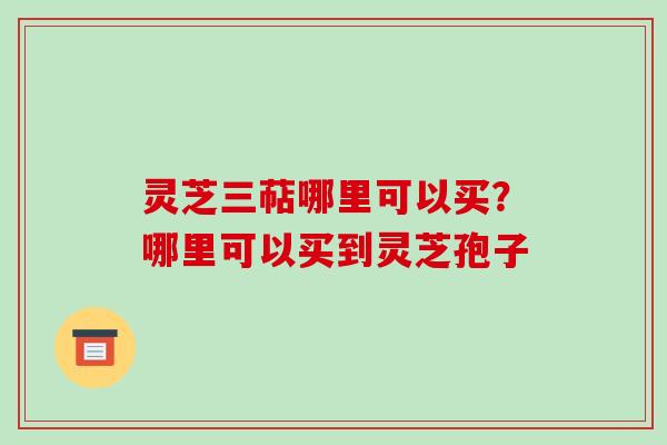 灵芝三萜哪里可以买?哪里可以买到灵芝孢子