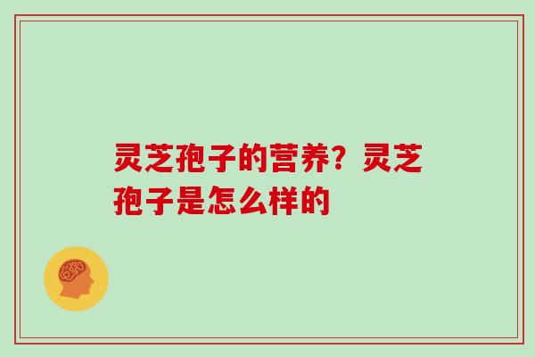 灵芝孢子的营养?灵芝孢子是怎么样的