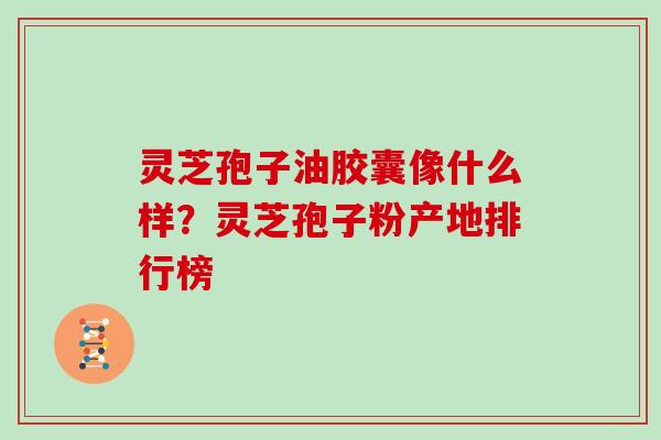 灵芝孢子油胶囊像什么样?灵芝孢子粉产地排行榜