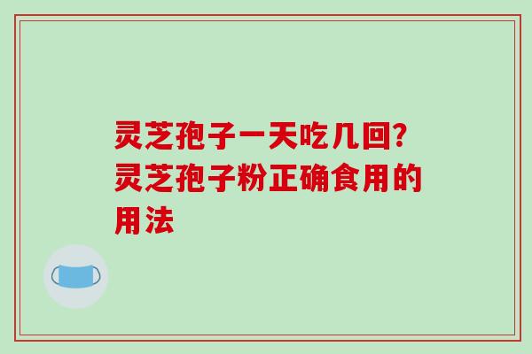 灵芝孢子一天吃几回？灵芝孢子粉正确食用的用法