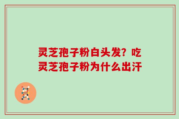 灵芝孢子粉白头发?吃灵芝孢子粉为什么出汗