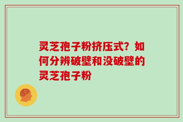 灵芝孢子粉挤压式？如何分辨破壁和没破壁的灵芝孢子粉