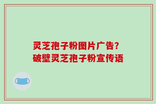 灵芝孢子粉图片广告?破壁灵芝孢子粉宣传语