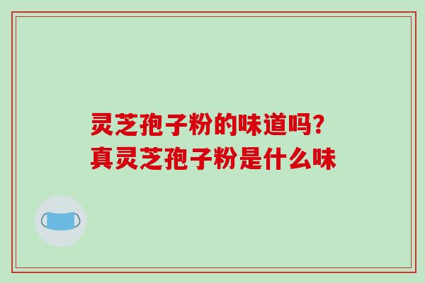 灵芝孢子粉的味道吗?真灵芝孢子粉是什么味