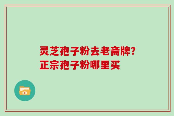 灵芝孢子粉去老斋牌？正宗孢子粉哪里买