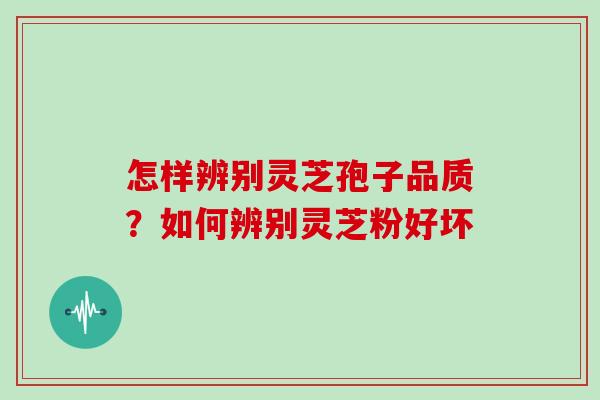 怎样辨别灵芝孢子品质?如何辨别灵芝粉好坏