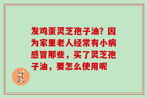 发鸡蛋灵芝孢子油?因为家里老人经常有小病感冒那些,买了灵芝孢子油,要怎么使用呢