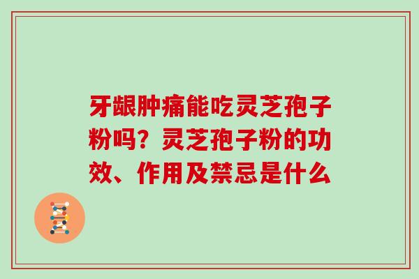 牙龈肿痛能吃灵芝孢子粉吗?灵芝孢子粉的功效、作用及禁忌是什么