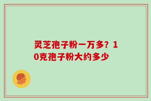灵芝孢子粉一万多?10克孢子粉大约多少