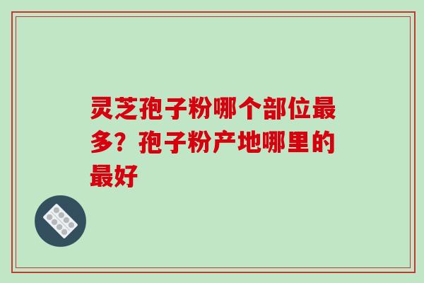 灵芝孢子粉哪个部位最多?孢子粉产地哪里的最好