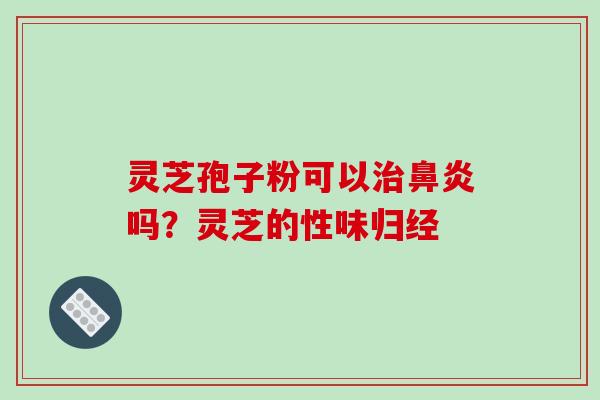 灵芝孢子粉可以治鼻炎吗?灵芝的性味归经