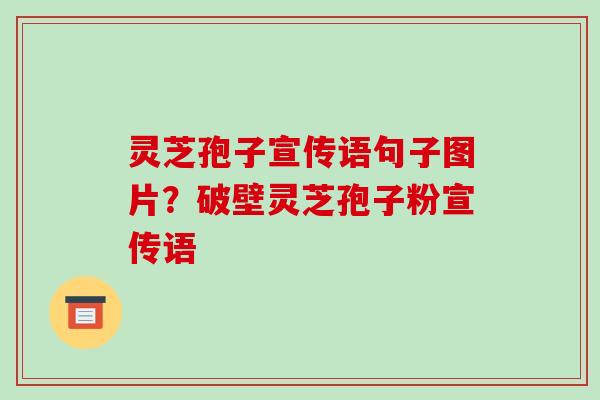 灵芝孢子宣传语句子图片？破壁灵芝孢子粉宣传语