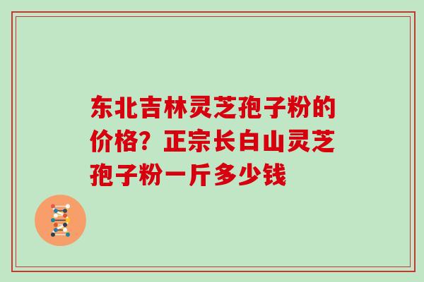东北吉林灵芝孢子粉的价格?正宗长白山灵芝孢子粉一斤多少钱