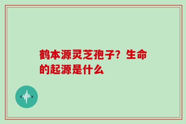 鹤本源灵芝孢子?生命的起源是什么