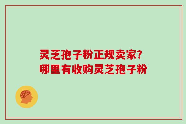 灵芝孢子粉正规卖家?哪里有收购灵芝孢子粉