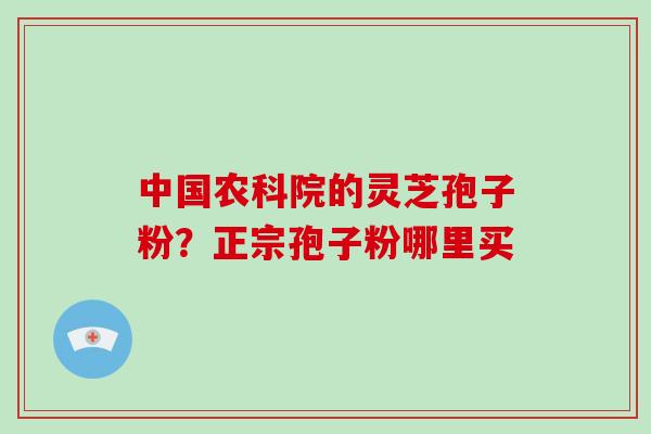 中国农科院的灵芝孢子粉?正宗孢子粉哪里买