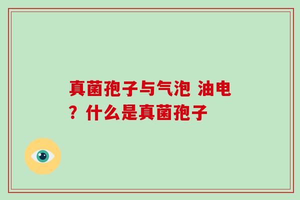 真菌孢子与气泡 油电?什么是真菌孢子