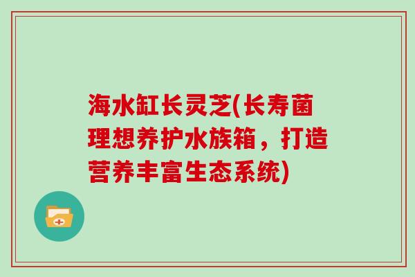 海水缸长灵芝(长寿菌理想养护水族箱,打造营养丰富生态系统)