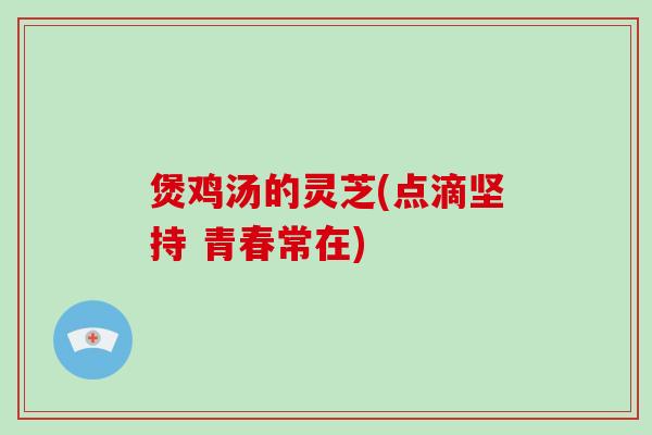 煲鸡汤的灵芝(点滴坚持 青春常在)